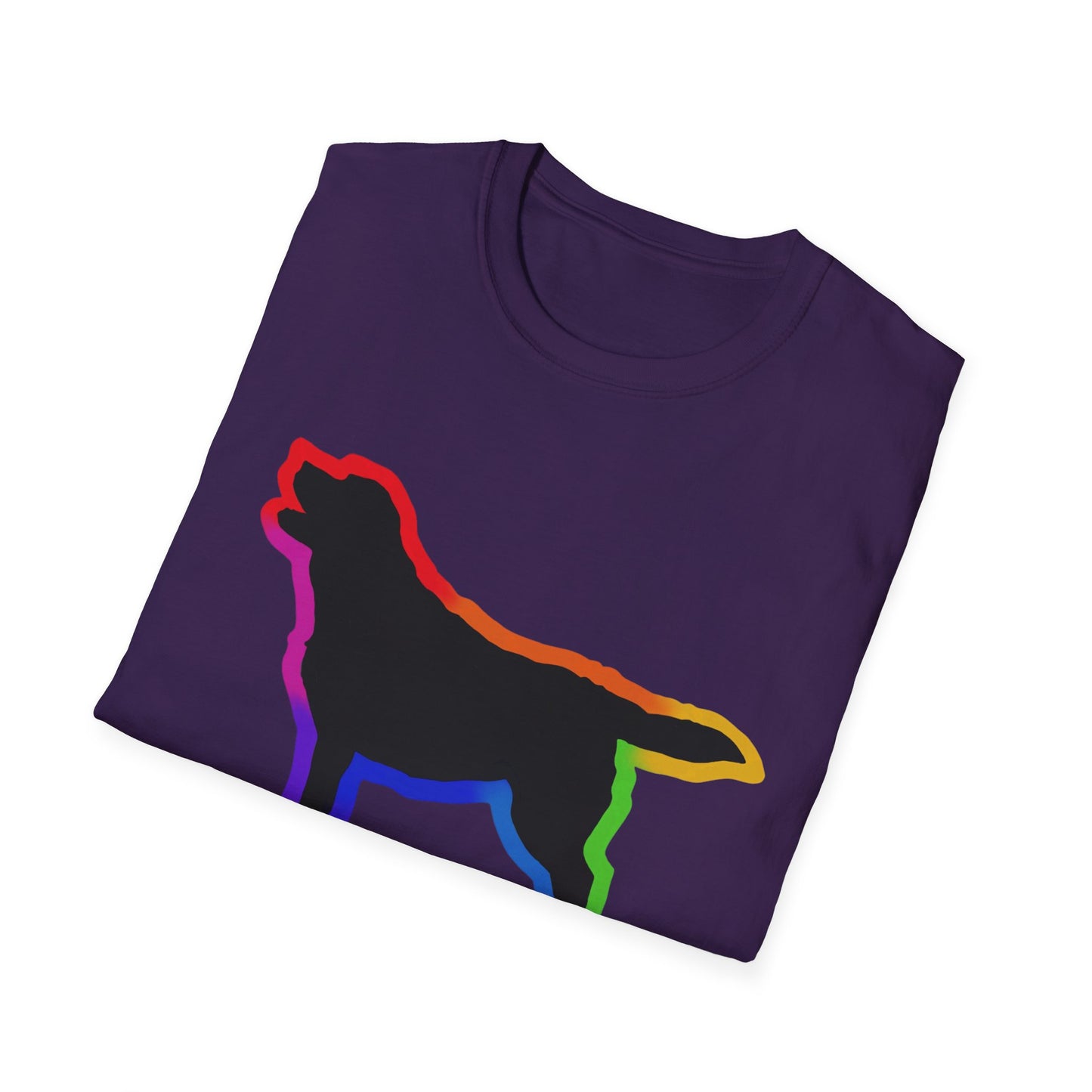 Golden Retriever T-Shirt - Rainbow Print for Dog Lovers
