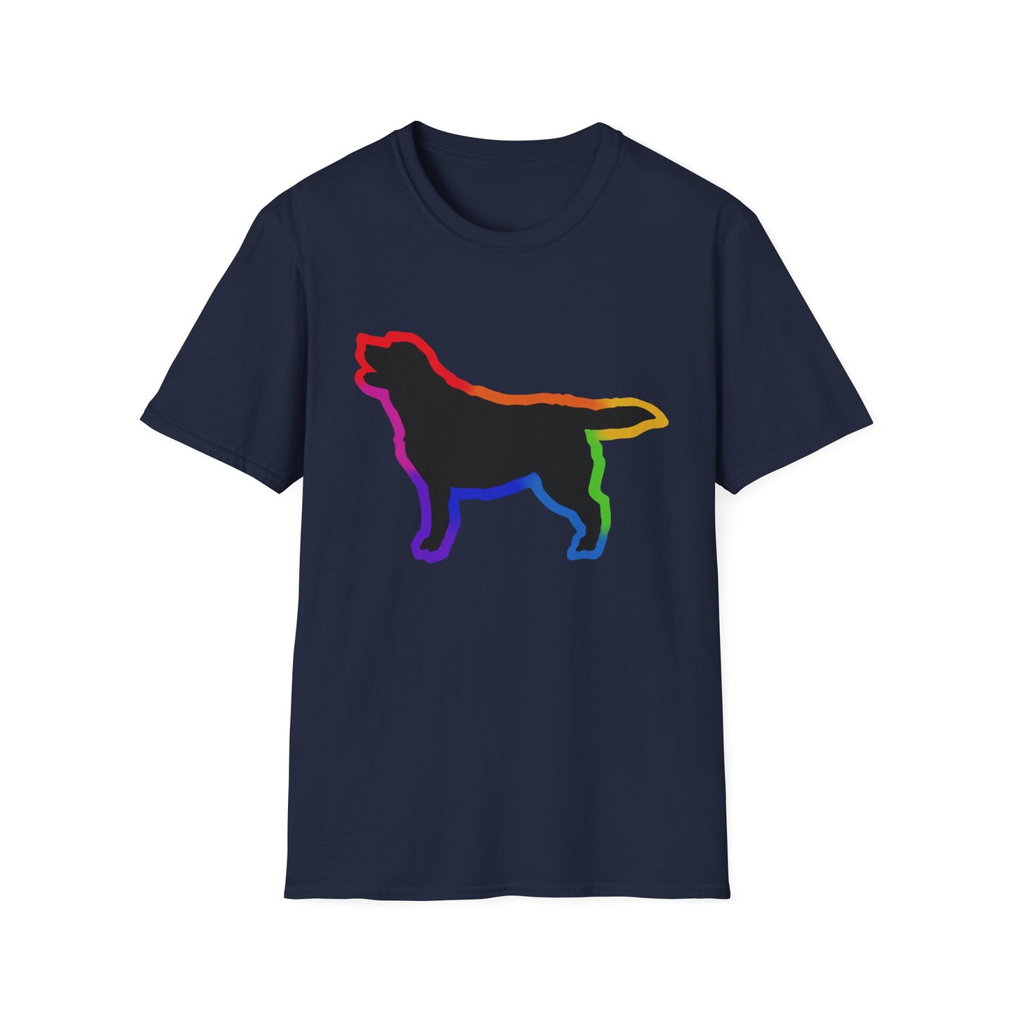 Golden Retriever T-Shirt - Rainbow Print for Dog Lovers