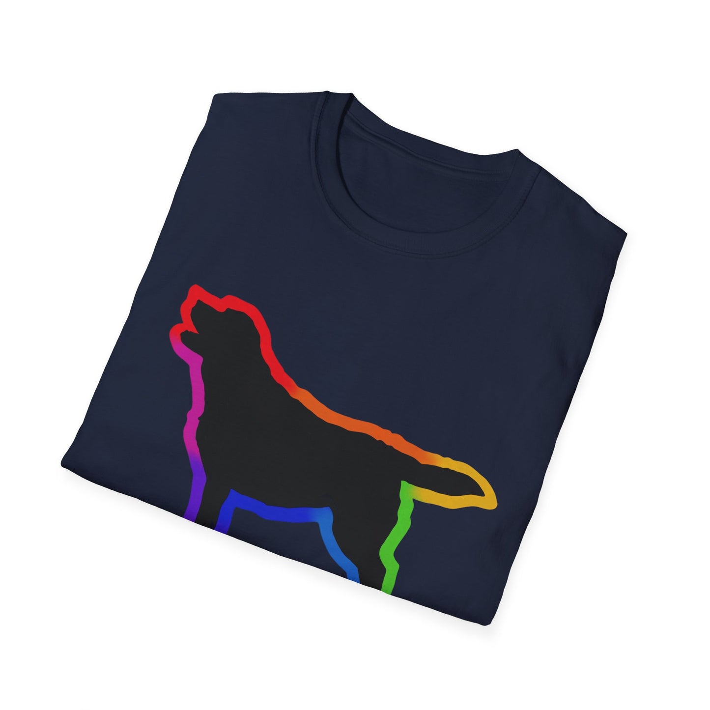 Golden Retriever T-Shirt - Rainbow Print for Dog Lovers