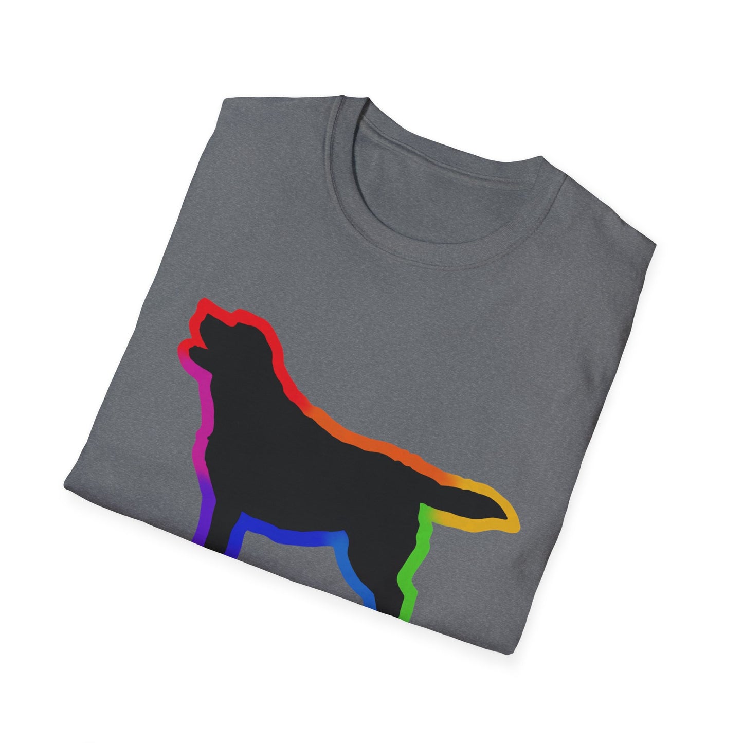 Golden Retriever T-Shirt - Rainbow Print for Dog Lovers