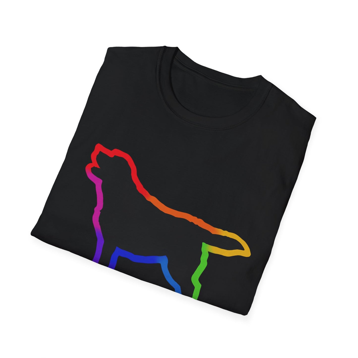Golden Retriever T-Shirt - Rainbow Print for Dog Lovers