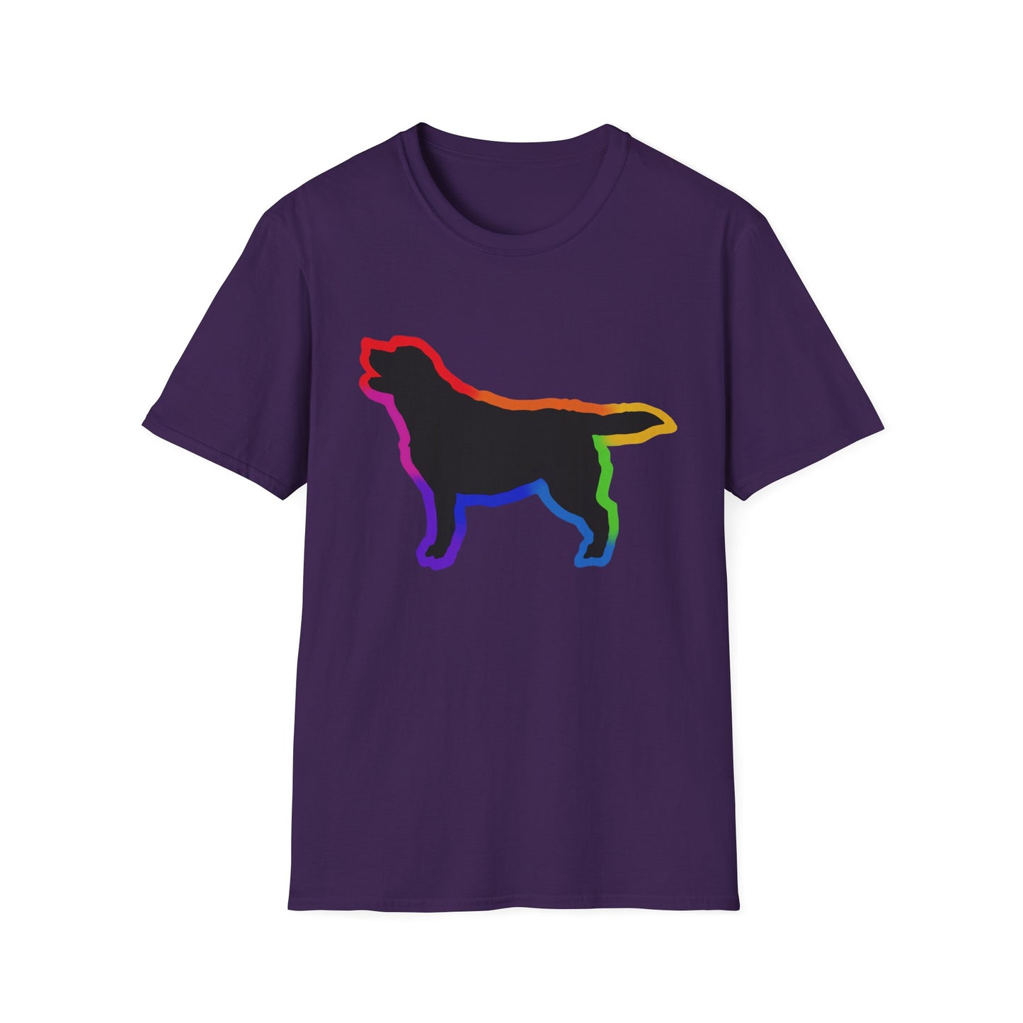 Golden Retriever T-Shirt - Rainbow Print for Dog Lovers